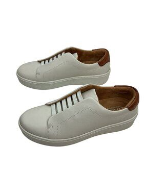 New Born Mazzy Leather Slip On Platform Sneakers Womens 8M Cream